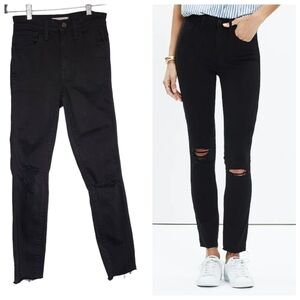 Madewell 10" High-Rise Skinny Jeans in Black Sea. Women's size 24. Like new!